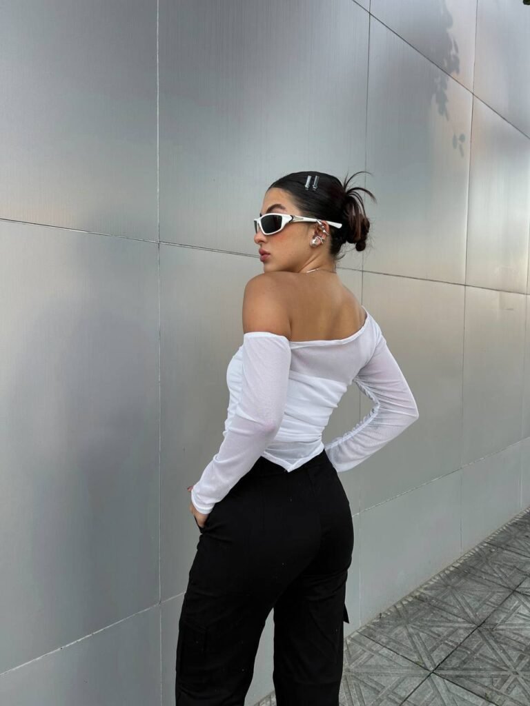 Cropped Tule Anita Branco